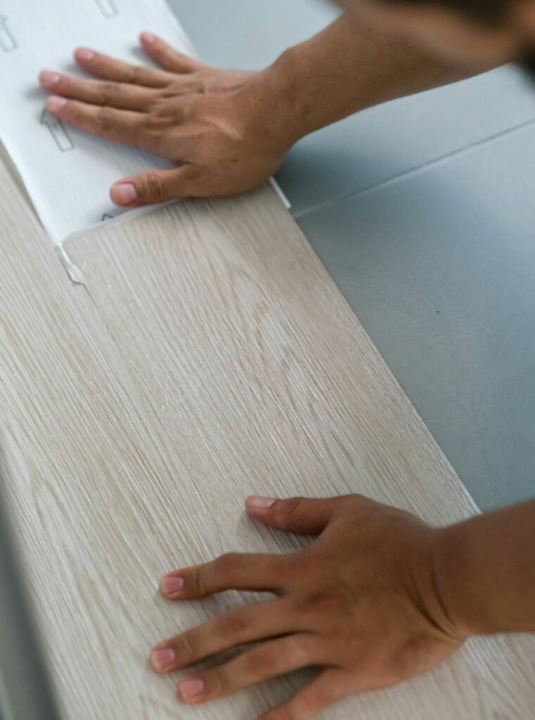 installing self adhesiven vinyl flooring